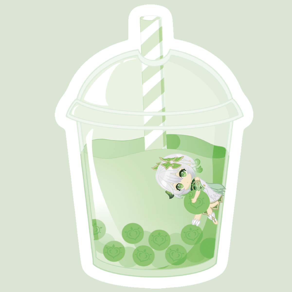 Genshin Impact Nahida Bubble Tea Sticker